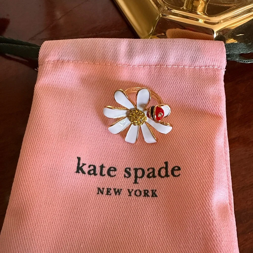 Kate Spade Daisy Ladybug Ring‎ Size 6 NEW